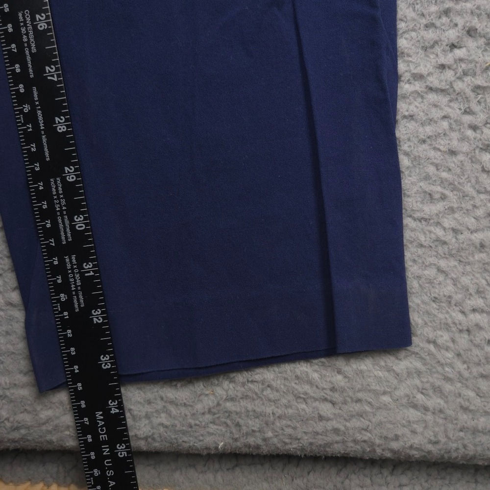 Lauren Ralph Lauren Mens 36x34 Navy Blue Cotton Stretch Dress Pants Trausers - Picture 6 of 10
